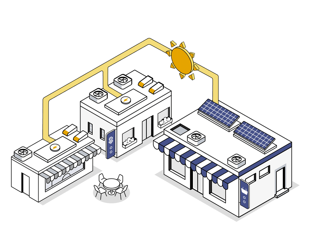 Tenants purchase clean energy at a reduced rate, lowering their energy bills while gaining access to renewable power.